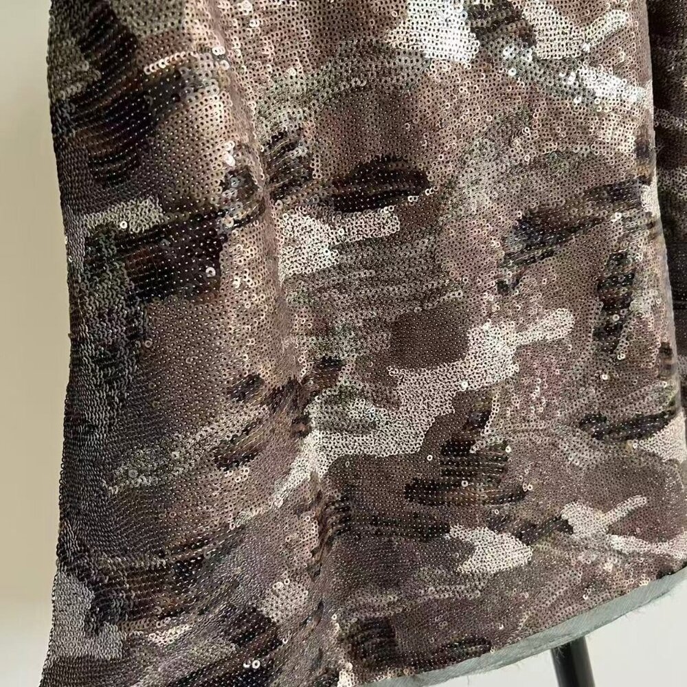 Zadig & Voltaire Sequin Camouflage Tank Top in Olive, Brown, and Black - Picture 4 of 9